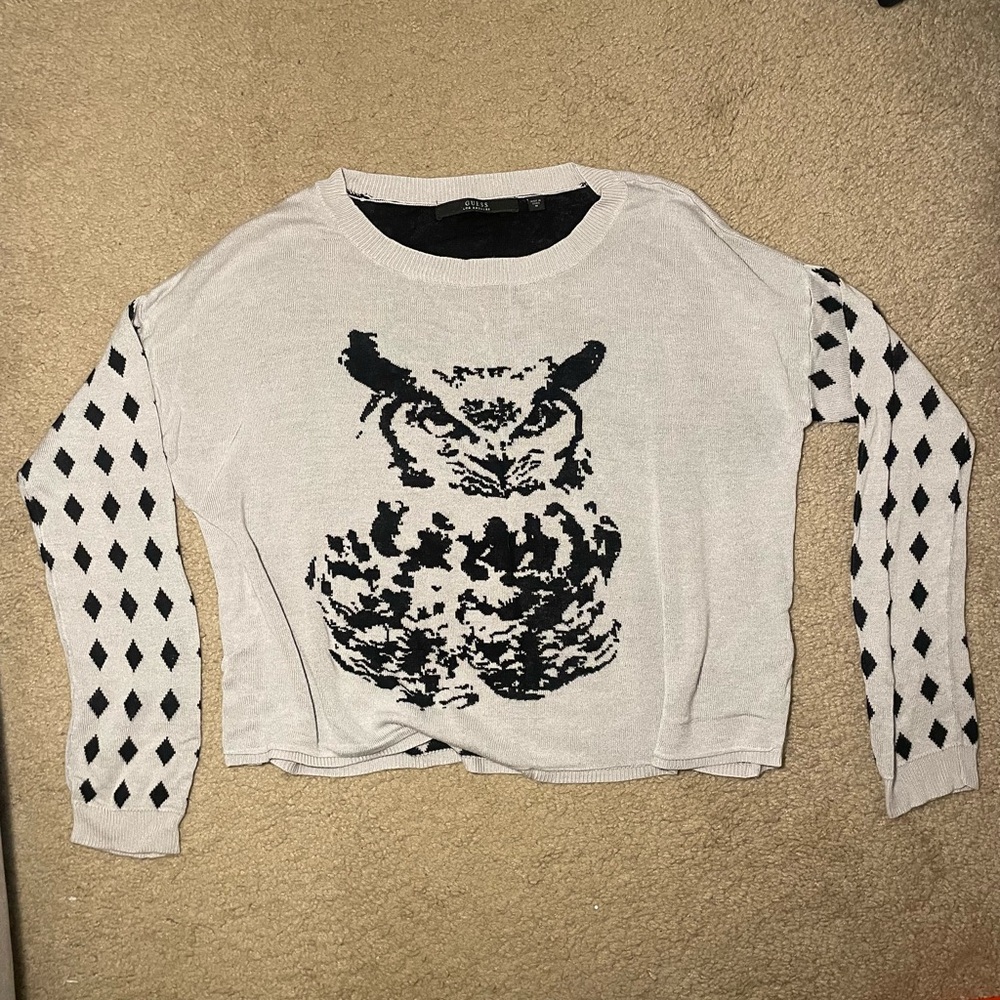 Guess 🖤🩶 Los Angeles Owl Graphic Sweater